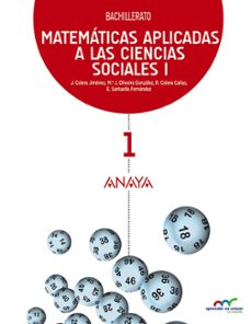 MatemÁticas aplicadas a las ciencias sociales i. 1º bachillerato castellano mec