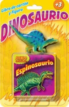 Espinosaurio libro de carton y figura dinosaurio