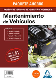 Paquete ahorro mantenimiento de vehiculos cuerpo de profesores tecnicos de formacion profesional