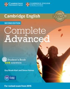 Complete advanced student s book pack (student s book with answers with cd-rom and class audio cds (3)) 2nd edition (edición en inglés)