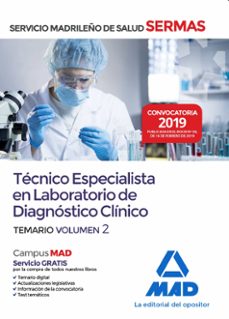 Tecnico especialista en laboratorio de diagnostico clinico del servicio madrileÑo (vol. 2)