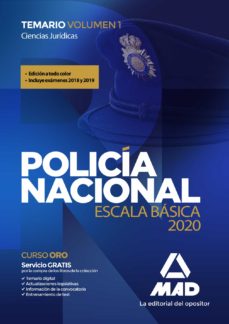 PolicÍa nacional escala bÁsica. temario volumen 1 ciencias jurÍdicas