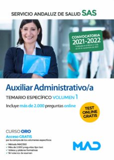 Auxiliar administrativo/a del servicio andaluz de salud. temario especÍfico volumen 1