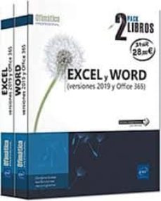 Excel y word (versiones 2019 y office 365): pack 2 libros