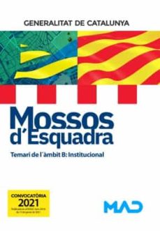Escala bÁsica del cuerpo de mossos d`esquadra de la generalitat de catalunya: temari de l ambit b (edición en catalán)