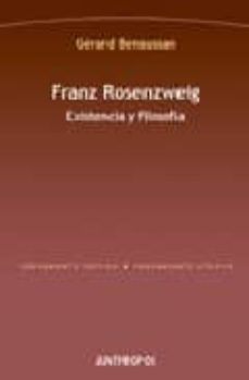 Franz rosenzweig: existencia y filosofia